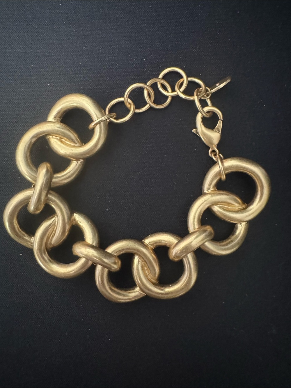 Stella & Dot Gold Circular Chunky Link Bracelet